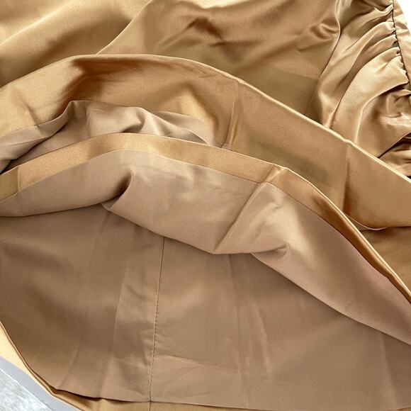 Naked Wardrobe The Statement Fitted Dress NEW Sz XS Gold Bustier Strapless - Picture 6 of 9